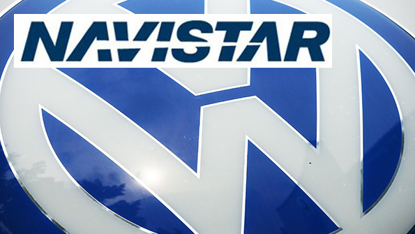 Volkswagen and Navistar logos