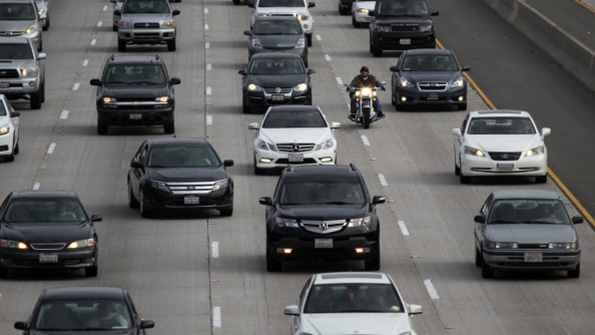 autos on freeway