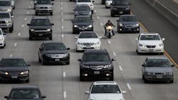 autos on freeway autos on freeway
