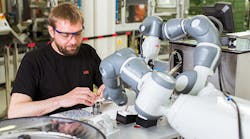 Collaborative robots enable complete mimicking of human articulation, allowing true collaboration with a human. IoT enables the robot to learn and adjust in the production of J&amp;J Consumer products in France.