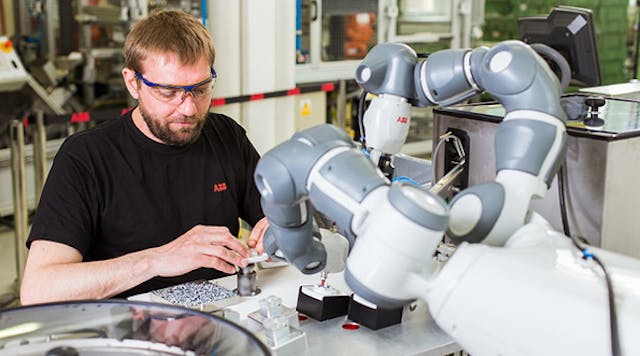 Collaborative robots enable complete mimicking of human articulation, allowing true collaboration with a human. IoT enables the robot to learn and adjust in the production of J&amp;J Consumer products in France.