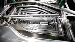 Aluminum doors for the Ford F150 wait in line at Ford39s Dearborn Mich assembly plant Aluminum doors for the Ford F150 wait in line at Ford39s Dearborn Mich assembly plant