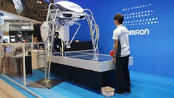 The Omron table tennisplaying robot The Omron table tennisplaying robot
