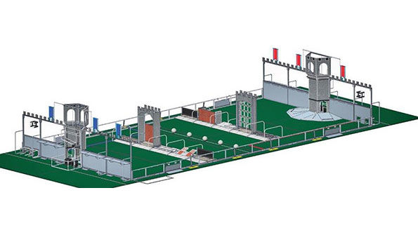 The 2015 FIRST Stronghold field was designed around elements of medieval battles