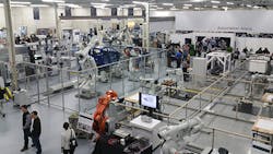 The interior of ABBs robotics factory outside Detroit Michigan The interior of ABBs robotics factory outside Detroit Michigan