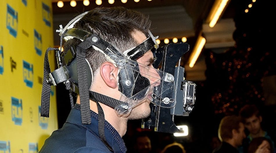 A GoPro camera rig that was designed to capture first person cinematography at the 2016 South by Southwest festival last March.