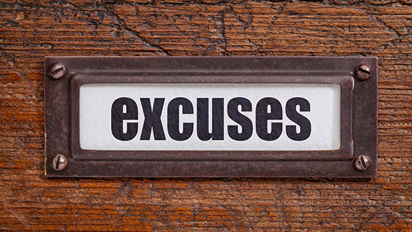 Excuses sign