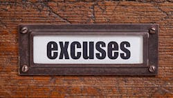 Excuses sign Excuses sign