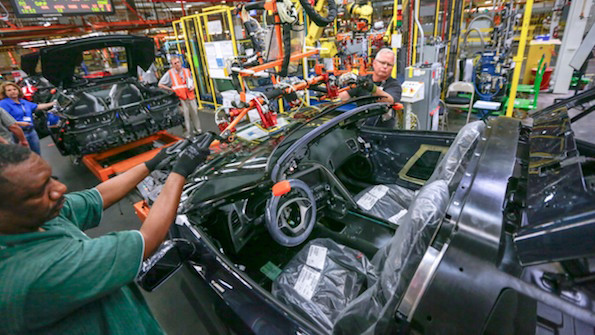 Workers at General Motors39 Corvette plant in Bowling Green Ky