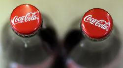 A pair of 8ounce CocaCola bottles