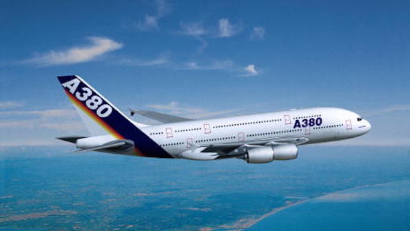 A computer mock up of the Superjumbo Airbus A380