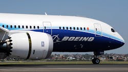 A Boeing Dreamliner on the runway A Boeing Dreamliner on the runway