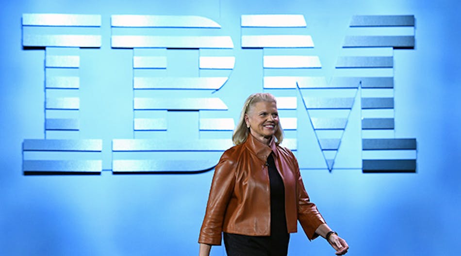 IBM chair, president and CEO Ginni Rommety prepares to deliver a keynote address at CES in Las Vegas.