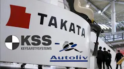 Logos of Takata and likely suitors Autoliv and Key Safety Systems