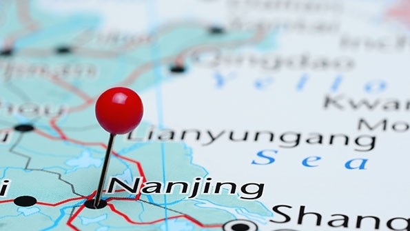 Nanjing China on map