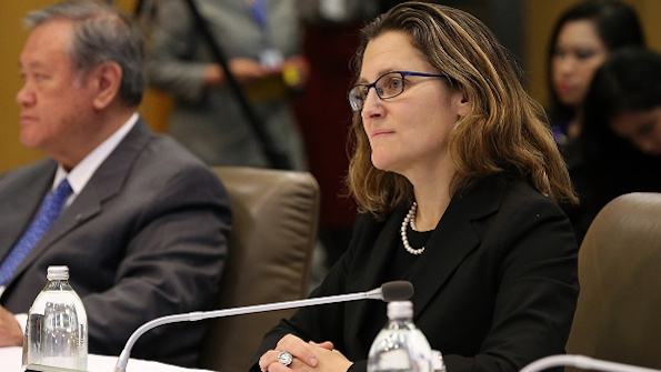 Canada39s Minister of International Trade Chrystia Freeland at the TPP signing ceremony in February in Auckland New Zealand