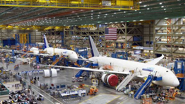 Boeing 787s are built in the companys Washington plant