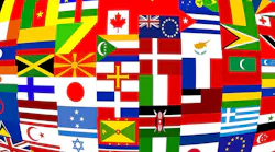 A sampling of national flags from around the world