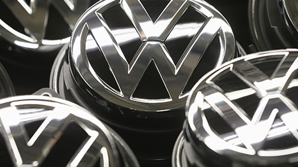 A slew of Volkswagen hood ornaments