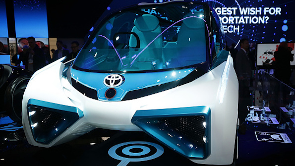 A Toyota fuel cell concept vehicle