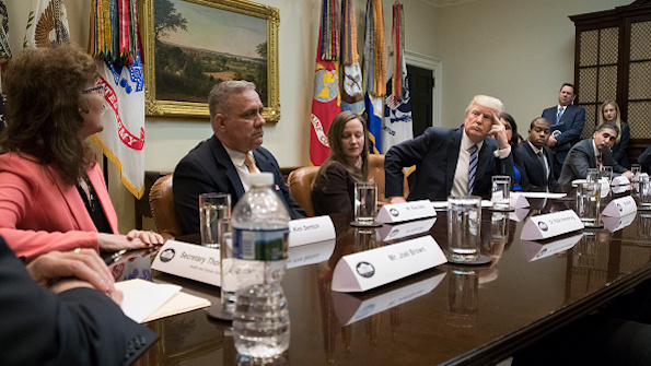 Trump in a recent meeting with opponents of the Affordable Care Act