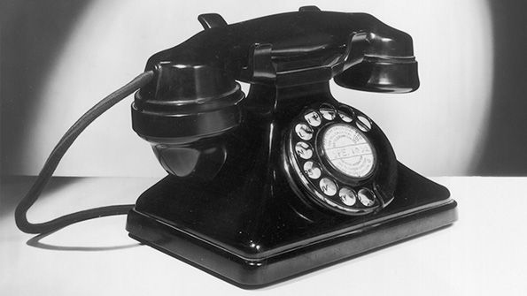 An oldschool rotary telephone