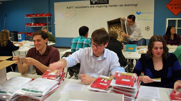 Lockheed Martin volunteers in the Bay Area in just a few hours assembled enough Resource Area for Teaching RAFT STEM kits for 7800 future engineers Community outreach programs are part of the company39s millennial retention strategy