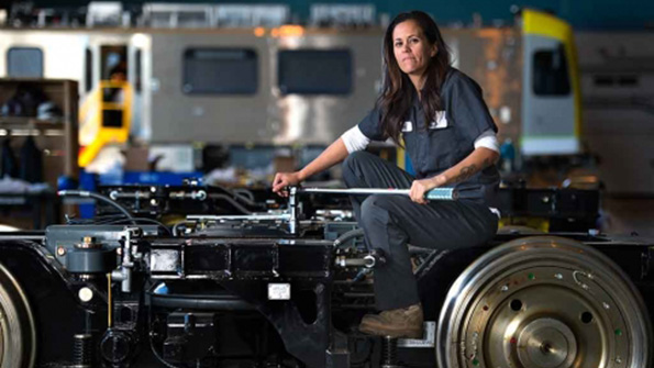 Ami Rasmussen an interior assembly foreman at Kinkisharyo