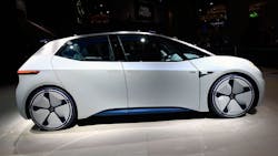 A Volkswagen selfdriving car prototype A Volkswagen selfdriving car prototype