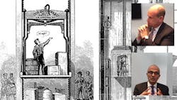 Elisa Otis Otis president Philippe Delpech and Microsoft CEO Satya Nadella Elisa Otis Otis president Philippe Delpech and Microsoft CEO Satya Nadella