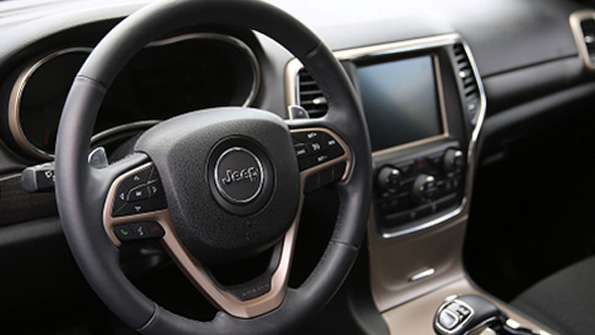 A Jeep interior similar to the hacked last month