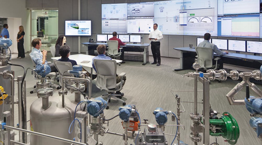 Emerson&rsquo;s Integrated Operations (iOps) Center in Austin, Texas provides customers real-world applications of IIoT technologies and strategies such as remote monitoring, machine analytics, video collaboration and connected expert analysis. Nearly 200 customers visit the iOps Center annually.