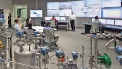 Emersonrsquos Integrated Operations iOps Center in Austin Texas provides customers realworld applications of IIoT technologies and strategies such as remote monitoring machine analytics video collaboration and connected expert analysis Nearly 200 customers visit the iOps Center annually Emersonrsquos Integrated Operations iOps Center in Austin Texas provides customers realworld applications of IIoT technologies and strategies such as remote monitoring machine analytics video collaboration and connected expert analysis Nearly 200 customers visit the iOps Center annually