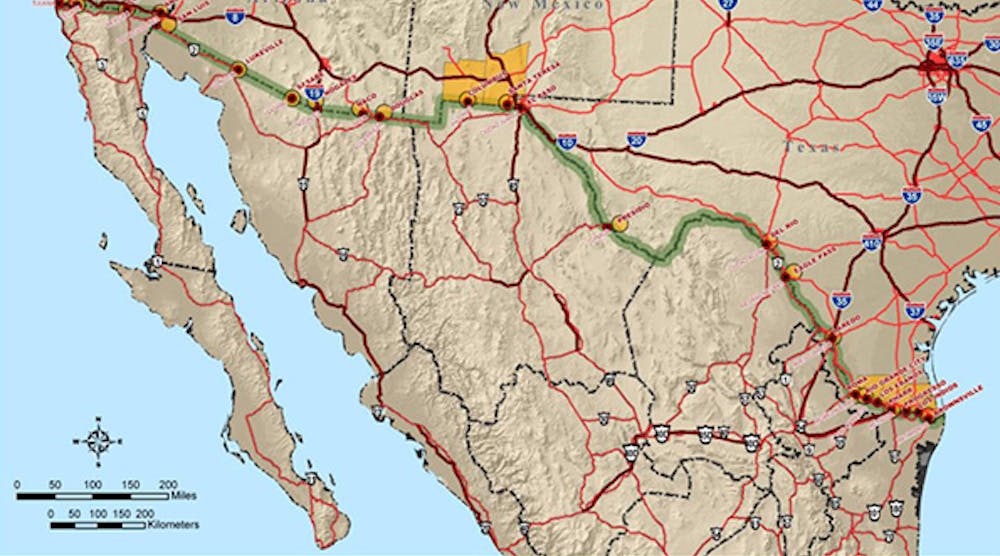 Industryweek 13609 033117 Usa Mexico Border Map