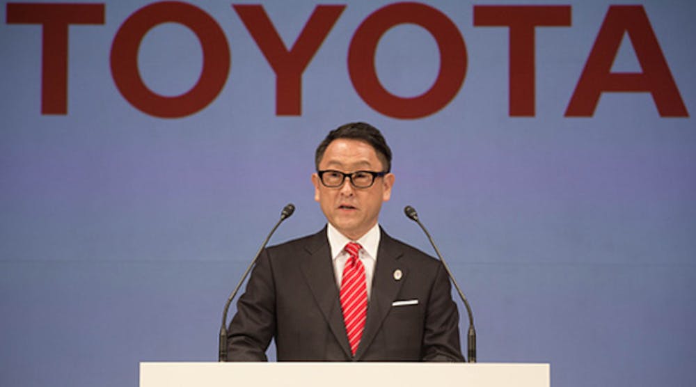 Toyota president and CEO Akio Toyoda, whose company worked through its crisis back in 2009, 2010 and 2011.