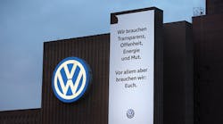 Volkswagen Group is running a whistleblower program through the end of the month that will allow employees with knowledge of the emissions scandal to come forward. The banner at its Wolfsburg, Germany, plant reads, &apos;We need transparency, openness, energy and courage. And above all we need: you.&apos;