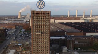 A Volkswagen administrative building in Wolfsburg, Germany.