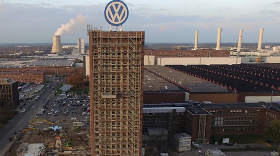 A Volkswagen administrative building in Wolfsburg, Germany.
