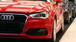 Audi A3s roll off the production line in the company&apos;s Ingolstadt, Germany, plant. Audi will spend about 50 million euros to upgrade software that U.S. regulators believe cheats pollution limits in some diesel cars.