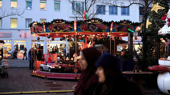 The Wolfsburg Germany town square
