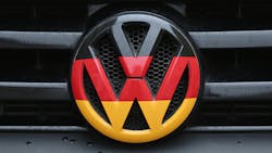 Volkswagen logo in German colors Volkswagen logo in German colors