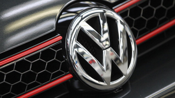 Volkswagen logo on a car grille