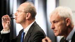 VW execs Hans Dieter Poetsch left and Matthias Mueller VW execs Hans Dieter Poetsch left and Matthias Mueller
