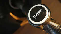 A diesel fuel pump at a German gas station