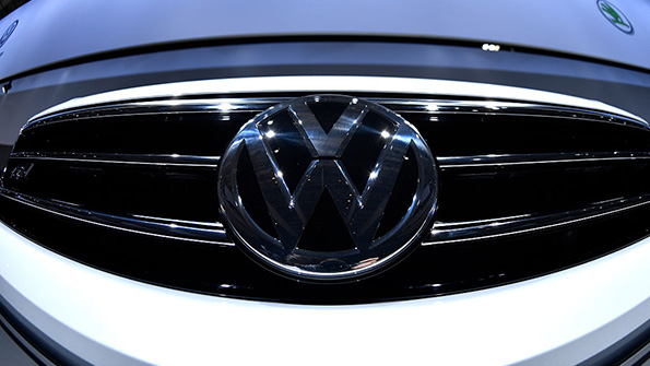 Volkswagen logo on a car grille