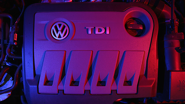 The 20 turbodiesel enginne of a 2014 VW Passat