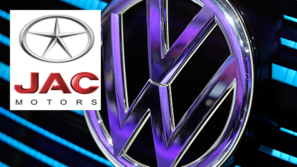 Volkswagen and JAC Motors logos