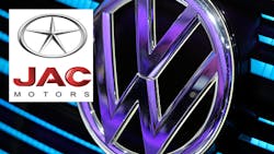 Volkswagen and JAC Motors logos Volkswagen and JAC Motors logos