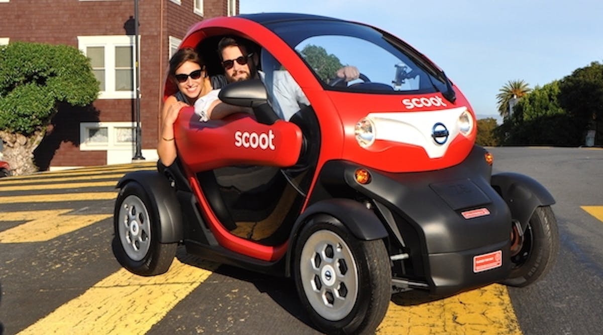 Nissan&apos;s Scoot Quad, now in limited release on the streets of San Francisco.
