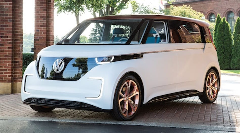 Volkswagen&apos;s Budd-e electric concept vehicle.